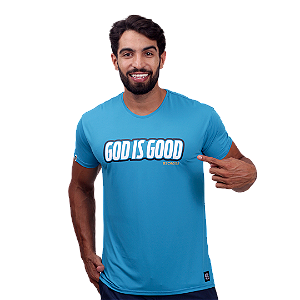 Camiseta Mas. God is Good - Azul