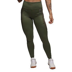 Calça Legging Compress Texture - Verde Militar