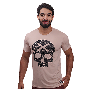 Camiseta Mas. Caveira - Bege