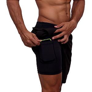Short mas. BS Running - Preto