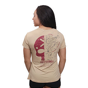 Camiseta fem. Kettlebell Swing - Bege