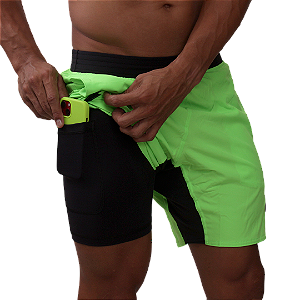 Short mas. BS Running - Verde Neon