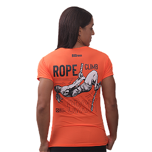Camiseta fem. BSCross Rope Climb - Laranja Neon
