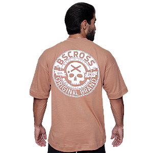 Camiseta Mas. Big Oversized BS Assinatura - Castanho