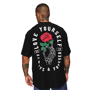 Camiseta Mas. Big Oversized BS Your Self - Preto