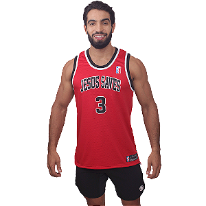 Regata Basketball BSCross Jesus Saves - Vermelho/Preto