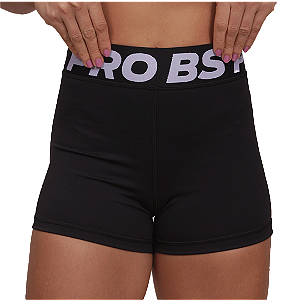 Short  Fem cós Elastico Personalizado  BS - Preto