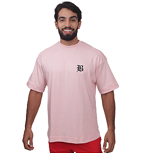 Camiseta Mas. Big Oversized BScross - Rosa