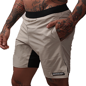 Short masc. c/ Short Térmico BSCross - Linho