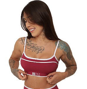 Top Com Alças C/Debrun BS-Framboesa