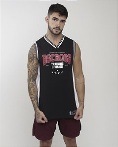 Regata Masc Lateral em Tela - Preto