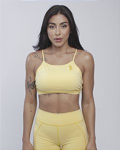 Top Alça Cruzada - Amarelo Biscoito