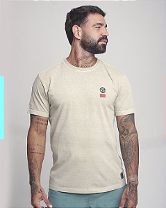 Camiseta Mas. Stone Granada BS - Bege