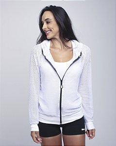 Blusao Raglan Em Tela - Branco