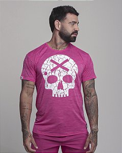 Cam Masc Bs Caveira - Rosa