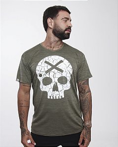 Cam Masc Bs Caveira - Verde Militar