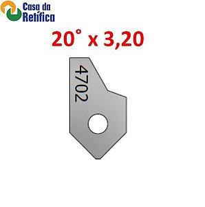 Pastilha de corte para fresadora de sede 20ºx3,20 - 4702