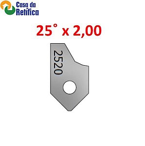 Pastilha de corte para fresadora de sede 25ºx2,00 - 2520