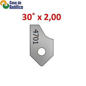 Pastilha de corte para fresadora de sede 30ºx2,00 - 4701