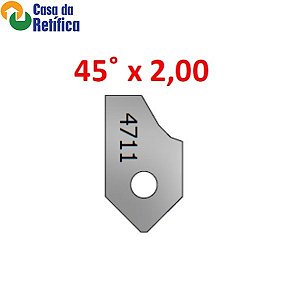 Pastilha de corte para fresadora de sede 45ºx2,00 - 4711