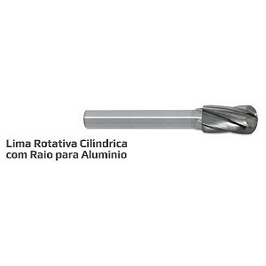 CR-945 Lima rotativa cilíndrica com raio para alumínio 8mm