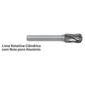 CR-946 Lima rotativa cilíndrica com raio para alumínio 10mm