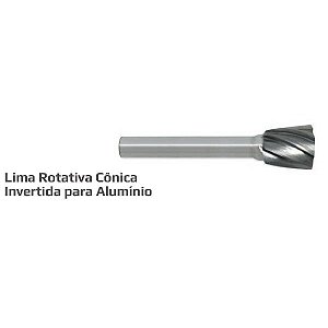 CR-960 Lima rotativa cônica invertida para alumínio 6mm