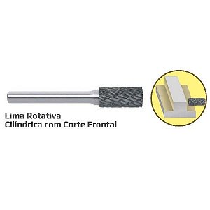 CR-906 Lima rotativa cilíndrica corte frontal 10mm