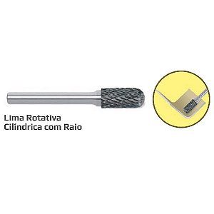 CR-910 Lima rotativa cilíndrica com raio 10mm