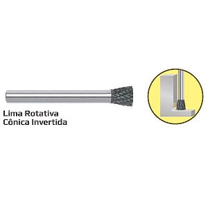 CR-918 Lima rotativa cônica invertida 10mm