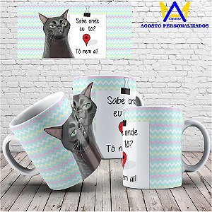 Caneca Personalizada • Cerâmica • Gato Sincero