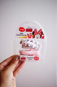 Mini Grampeador Minnie + Caixa Com 1000 Grampos