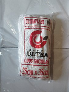 Sacolas branca PP, P e M com 1.000