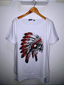 CAMISETA LONG INDIAN SKULL