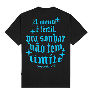 Camiseta Captive Mente Fértil "Preta/Azul"