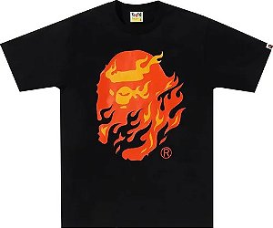 Camiseta Bape Flame Ape Head "Black"