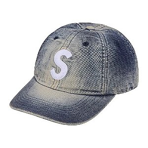 Boné Supreme Cordura Denim S Logo "Bleached Indigo"