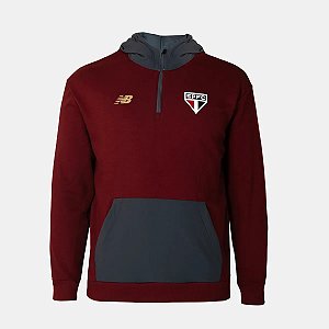 CASACO COM CAPUZ NEW BALANCE SÃO PAULO VERMELHO 2025