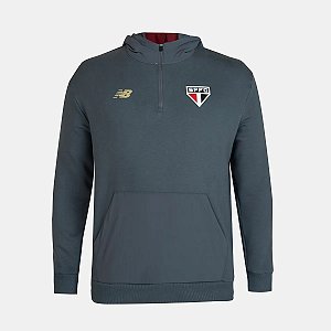 CASACO COM CAPUZ NEW BALANCE SÃO PAULO CINZA 2025
