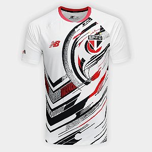 CAMISA NEW BALANCE SÃO PAULO PRÉ JOGO BRANCA 25-26