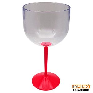 Taça gin base neon vermelho