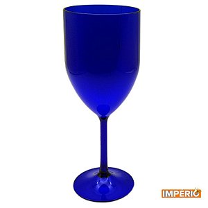 Taça de vinho 330ml azul leitoso