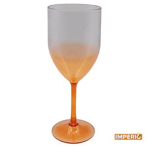 Taça de vinho 330ml degradê laranja