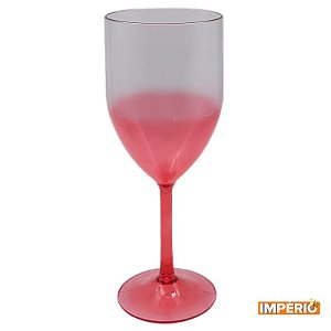 Taça de vinho 330ml degradê vermelho