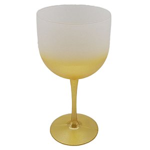 Taça gin degradê dourada 580ml transparente