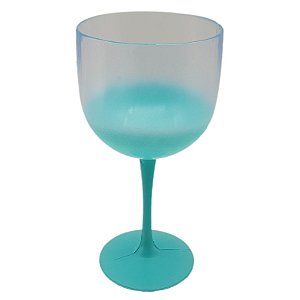 Taça gin degrade azul metálico tiffany 580ml