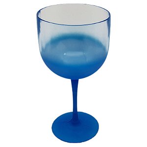 Taça gin degradê azul bic 580ml transparente