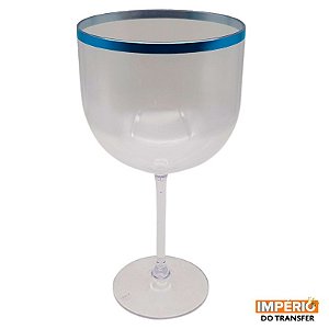 Taça gin cristal com borda thifany