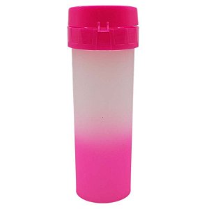 Garrafinha acrílica bicolor fosca pink 450ml