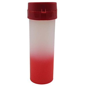 Garrafinha acrílica bicolor fosco vermelho 450ml